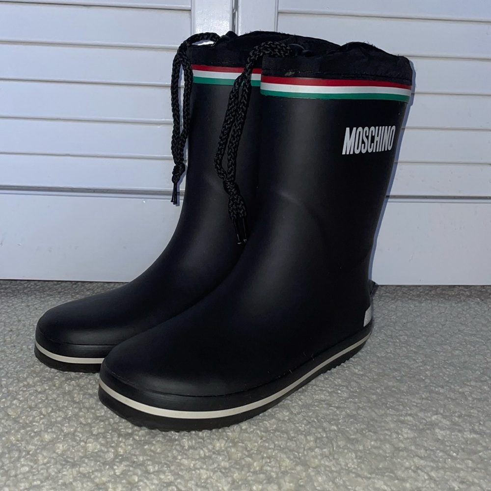 Brand new Moschino rain boots
